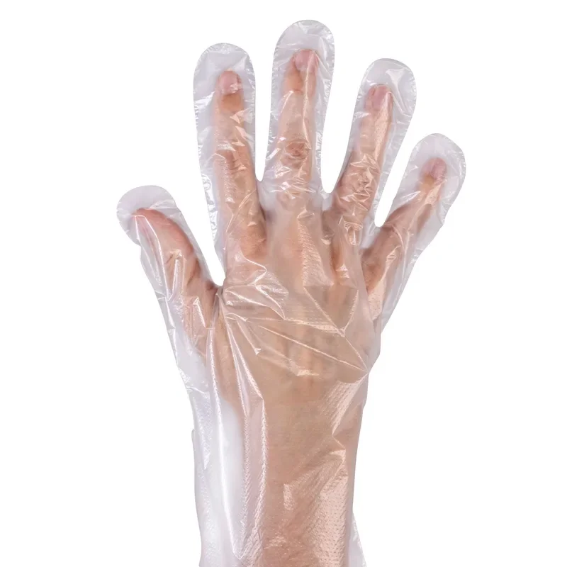 Handschoenen, PE 30 cm x 27 cm transparant voor heren