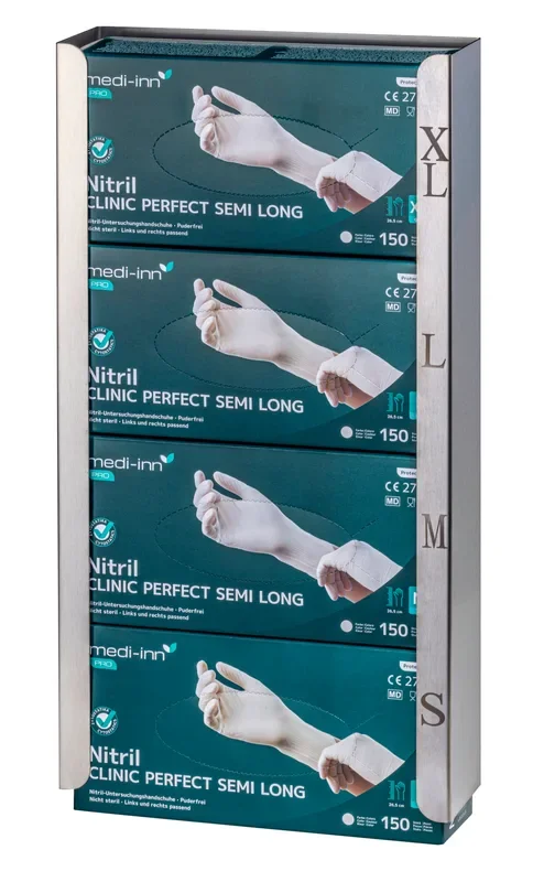 Handschoenhouder, RVS 39 cm x 25,5 cm x 8 cm voor 3 dozen