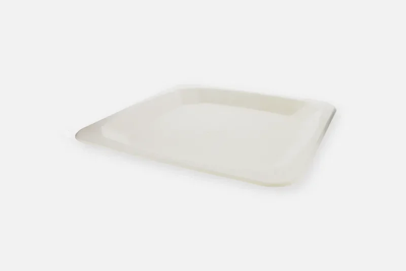 Borden vierkant, suikerriet 25,5 x 25,5 cm wit