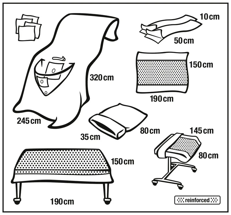 Foliodrape Kniearthroscopieset IV