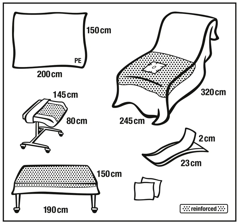 Foliodrape Protect Plus hand-voetset
