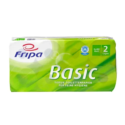 Rollen Toiletpapier, tissue, 2-laags 12 cm x 11,5 cm wit Basic 400 vel