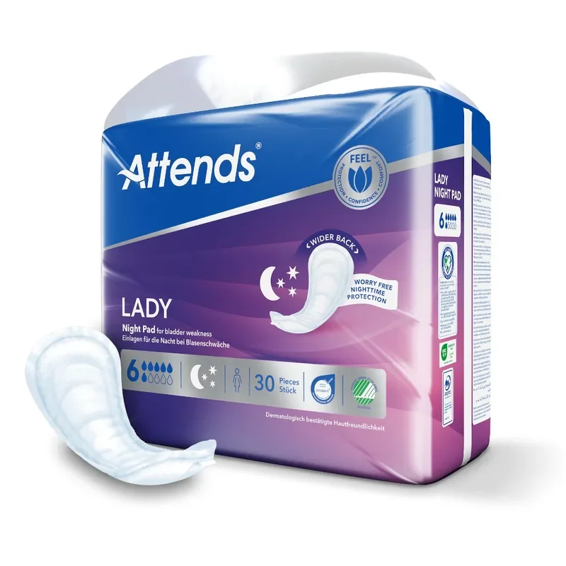 Attends lady night pads