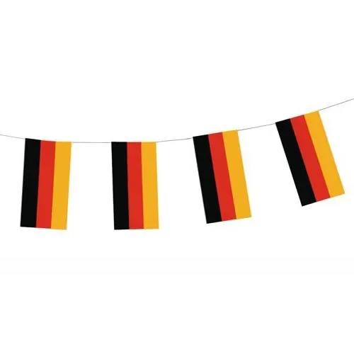 Vlaggenslinger, papier 4 m Duitsland brandvertagend