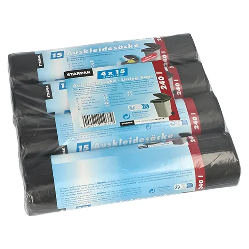 Vuilniszakken 240 l 135 cm x 120 cm zwart