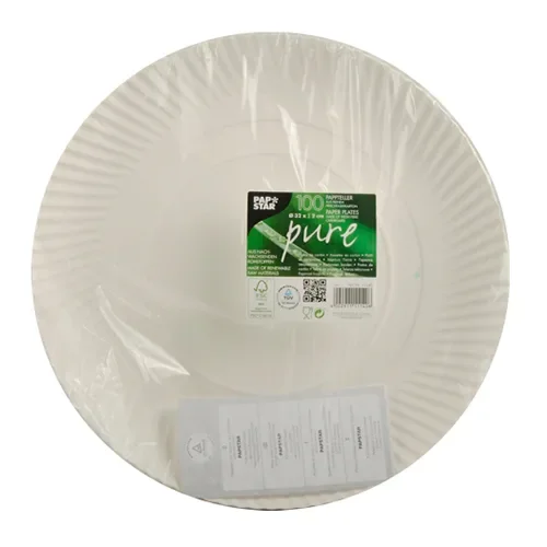Borden, karton “pure” rond Ø 32 cm x 2 cm wit