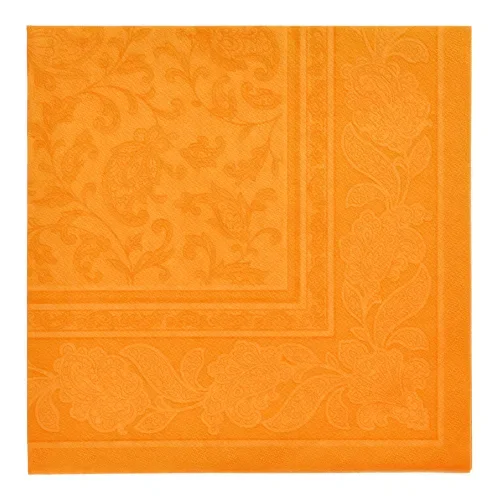 Servetten Royal Collection 1/4 vouw 40 cm x 40 cm oranje Ornaments