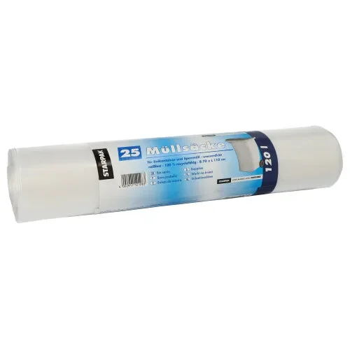 Industriezakken, LDPE 120 l 110 cm x 70 cm transparant