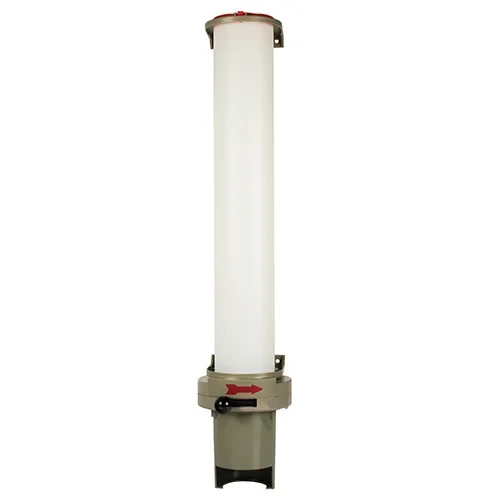 Cup dispenser, PS 67 cm x 13 cm x 15,5 cm grijs voor 100 bekers Ø 7.03