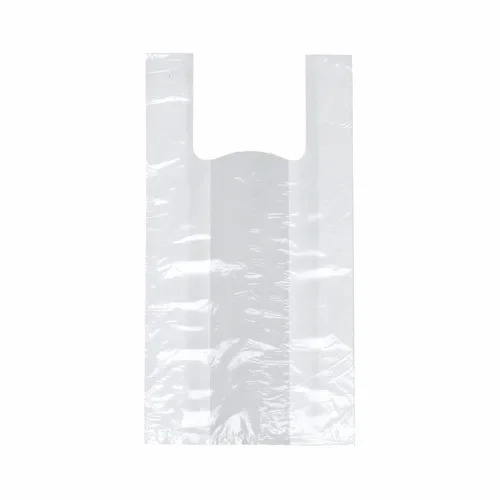 Hemddraagtassen, HDPE 48 cm x 22 cm x 12 cm transparant knoopzak