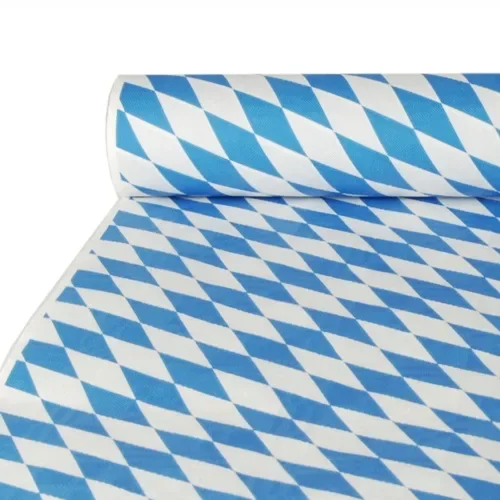 Tafelkleed papier met damastprint 10 m x 1 m “Beiers blauw”