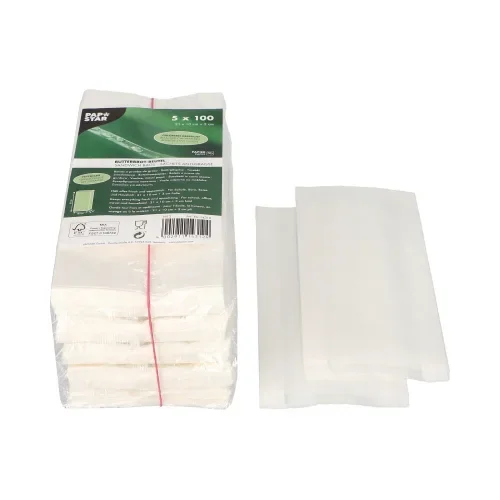 Boterhampapier 21 cm x 10 cm x 3 cm wit, vetvrij