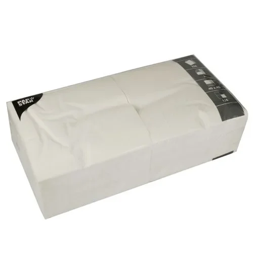 Servetten 3-laags 1/4 vouw 40 cm x 40 cm wit