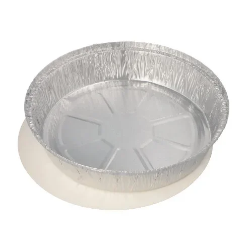 Schalen, aluminium + ingelegd deksel, PE-gecoat rond 1 l Ø 23 cm x 4,4 cm