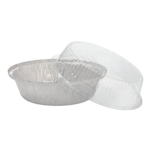 Aluminium schalen met deksels rond 0,77 l Ø 18,2 cm x 8 cm