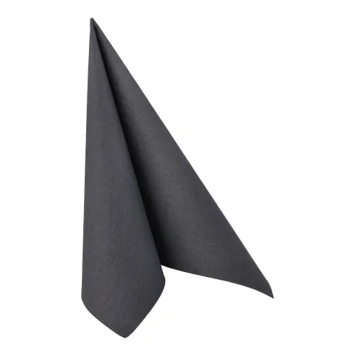 Servetten Royal Collection 1/4 vouw 40 cm x 40 cm zwart
