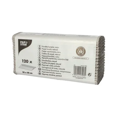 Blad Handdoekjes C-vouw 50 cm x 25 cm natuur 1-laags