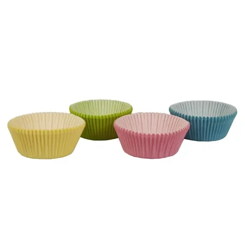 Bakvormpjes Ø 5 cm x 2,5 cm assorti kleuren