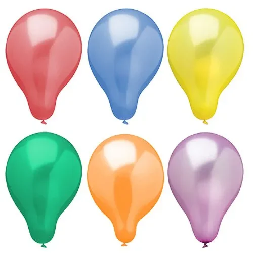Ballonnen Ø 25 cm assorti kleuren Metallic