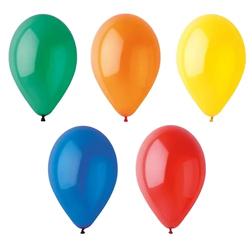 Ballonnen Ø 25 cm assorti kleuren Crystal