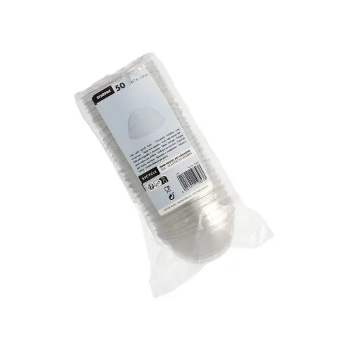 Deksel Hurricane, PET rond Ø 7,8 cm x 3,8 cm glashelder met gat