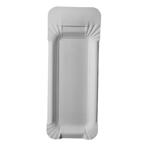 Borden, karton “pure” hoekig 8 cm x 21 cm wit met handvat