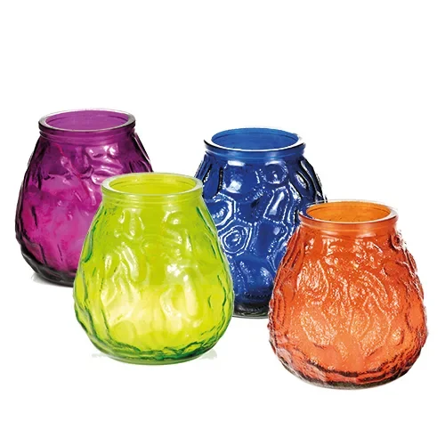 Windlichten Ø 97 mm x 105 mm assorti kleuren