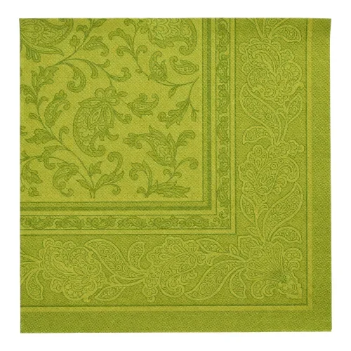 Servetten “Royal Collection” 1/4 vouw 40 cm x 40 cm olijfgroen Ornaments