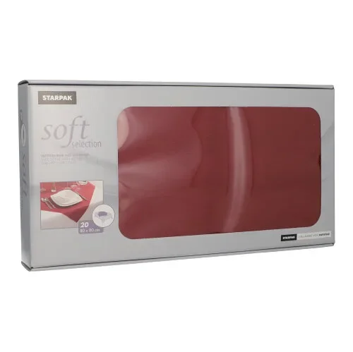 Napperons, nonwoven “soft selection” 80 cm x 80 cm bordeaux