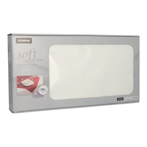 Napperons, nonwoven “soft selection” 80 cm x 80 cm wit