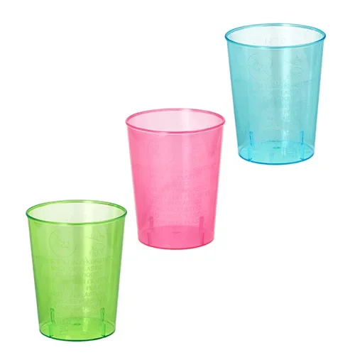 Borrelglazen, PS 4 cl Ø 4,2 cm x 5,2 cm assorti kleuren