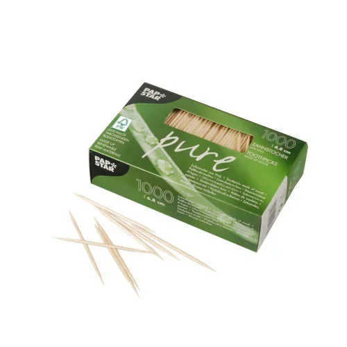 Tandenstokers, hout “pure” rond 6,8 cm