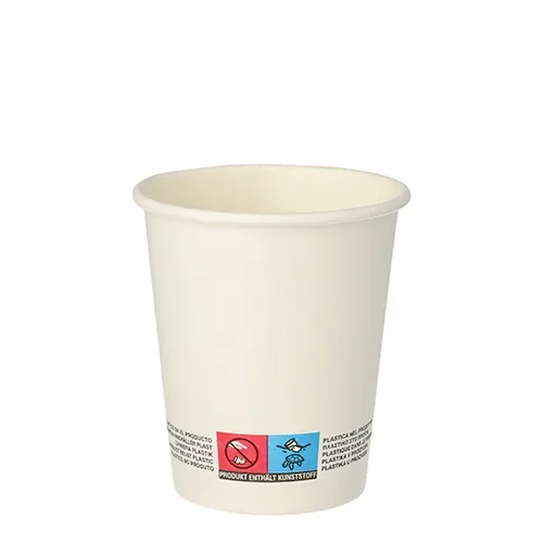 Drinkbekers, Karton “To Go” 0,2 l Ø 8 cm x 9,2 cm wit