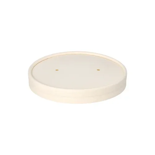 Deksel voor soep cup, karton “To Go” rond Ø 11,8 cm wit