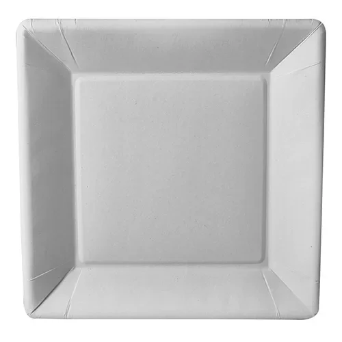 Borden, karton “pure” hoekig 22,5 cm x 22,5 cm x 1,8 cm wit