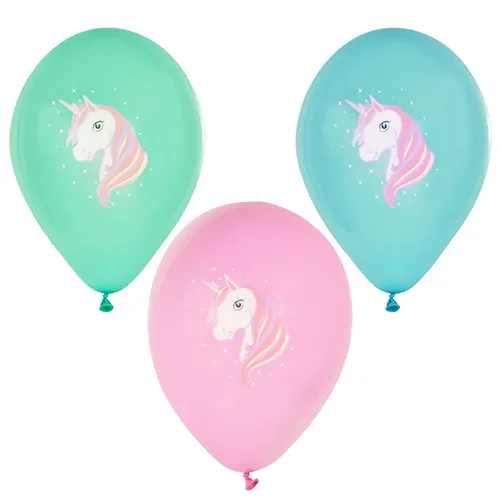 Ballonnen Ø 29 cm assorti kleuren Unicorn