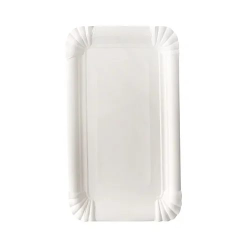 Borden, karton “pure” hoekig 13 cm x 20 cm wit