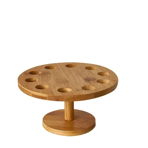 Plateau, bamboe “pure” rond Ø 18 cm x 9 cm voor 10 amuse cones