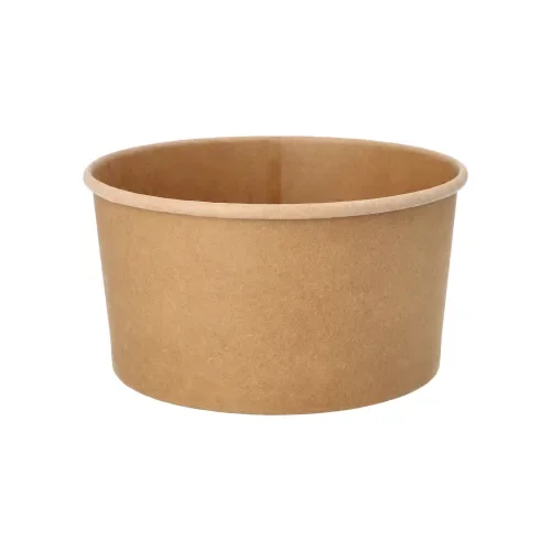 Saladeschalen, Karton rond 1000 ml Ø 15 cm x 7,5 cm bruin