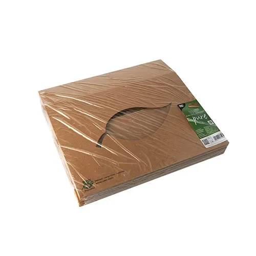 Catering dozen, karton “pure” 8 cm x 35,7 cm x 24,7 cm bruin “100% Fair” met PLA venster