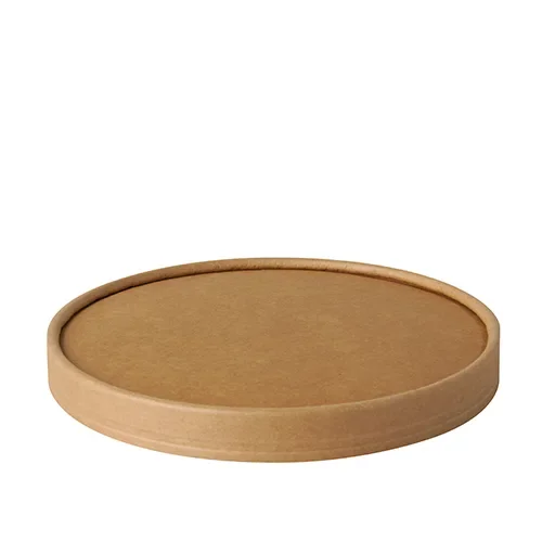 Deksel voor saladeschaal, karton “pure” rond Ø 15 cm bruin