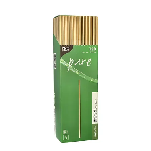 Drinkrietjes stro “pure” Ø 4 mm x 23 cm