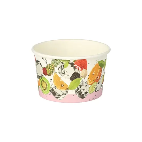IJsbekers, karton rond 150 ml Ø 9,2 cm x 5 cm Fruit