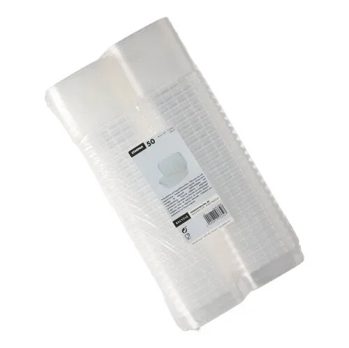 Delicatessen cup, PP hoekig 150 ml 2,9 cm x 8,6 cm x 10,9 cm transparant met tamper-proof slui