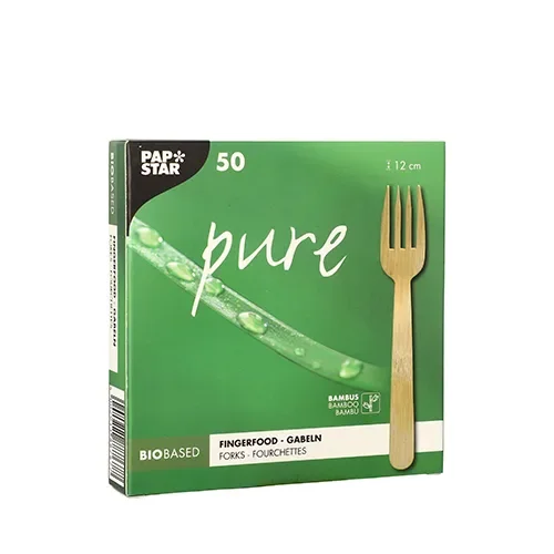 Fingerfood-vorkjes, bamboe “pure” 12 cm