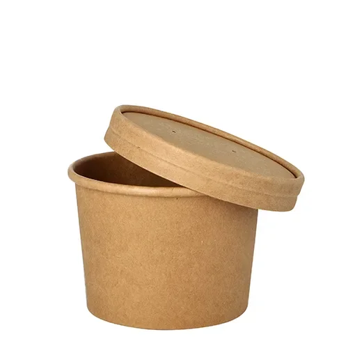 Soepkommen, karton rond 350 ml Ø 9,8 cm x 7 cm bruin