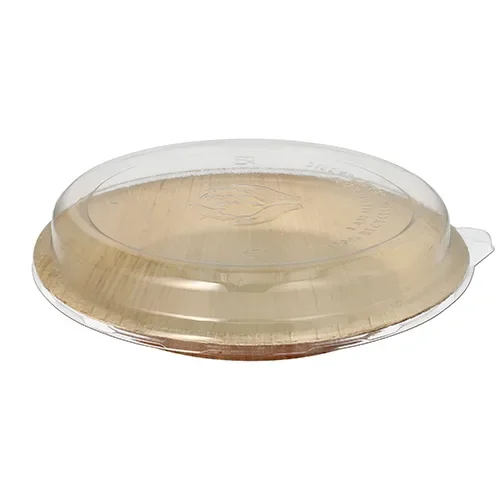 Borden, palmblad rond 500 ml Ø 23 cm x 5,3 cm met rPET deksels