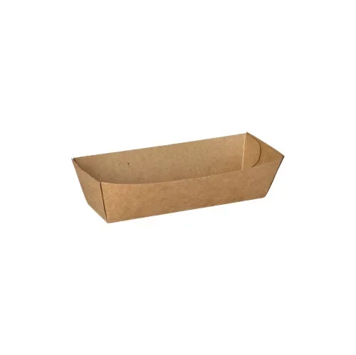 Snackbakje, karton “pure” 3 cm x 3,3 cm x 10,5 cm bruin
