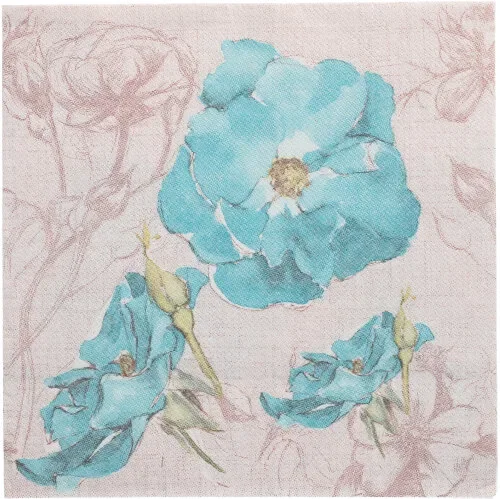 Servetten “Royal Collection” 1/4 vouw 40 cm x 40 cm turkoois Blossom