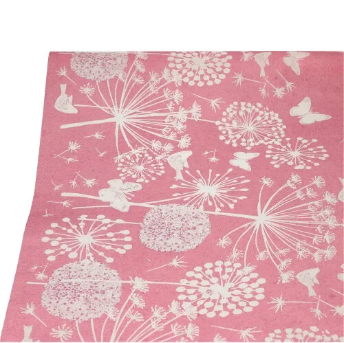 Tafelkleed, papier 3 m x 1,2 m fuchsia Meadow